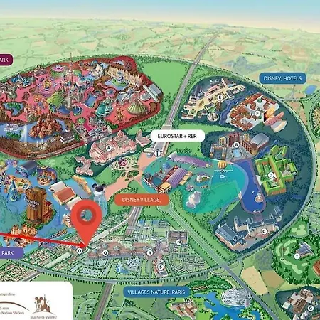Disneyland Paris, 70m², Parking Prive Apartment Serris